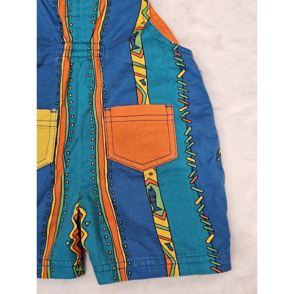 Rainbow Tag Gymboree Infant Size Fish Geometric Overalls